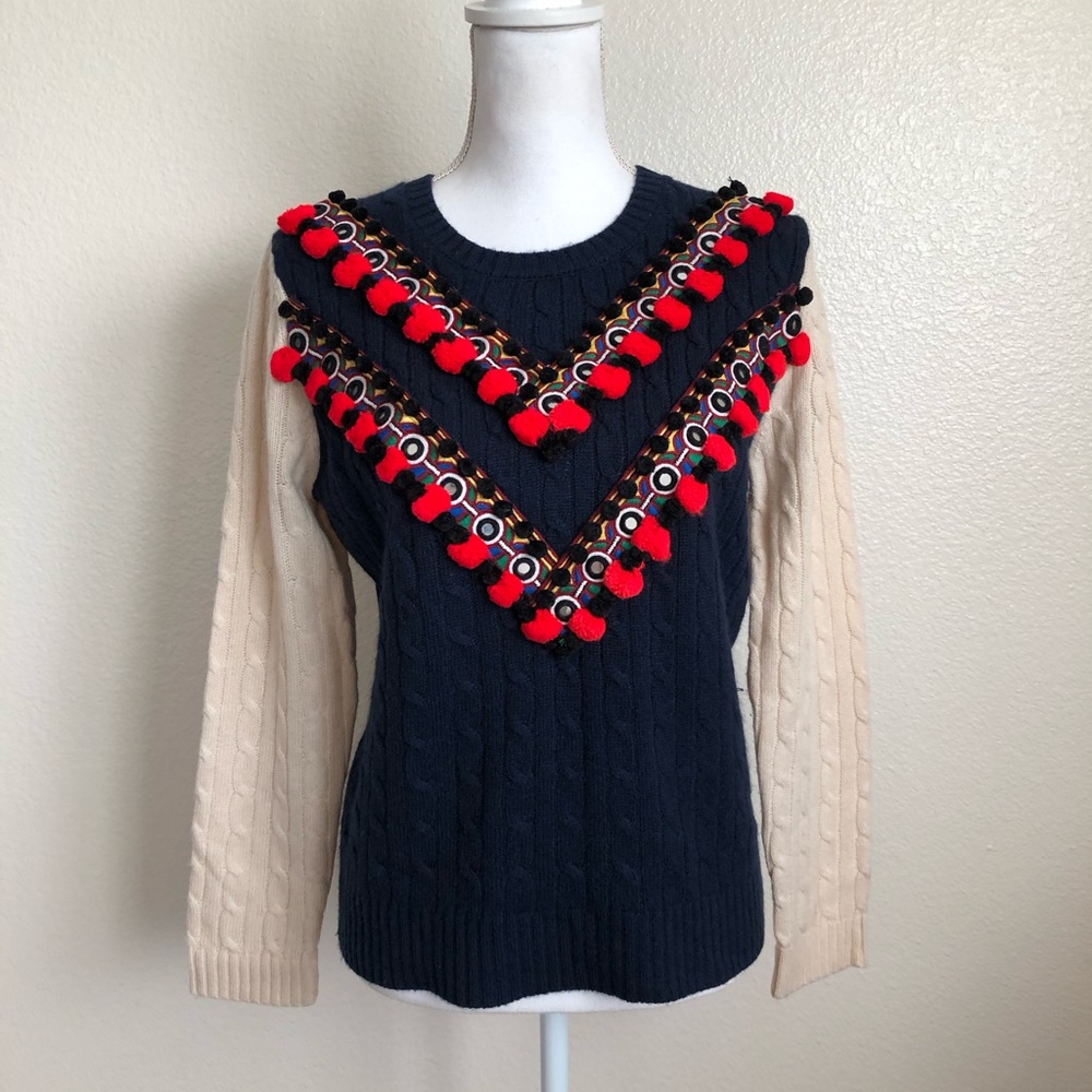 Altuzarra 4: the venise Pullover Cardigan Knit Cable Top Wool Cashmere
